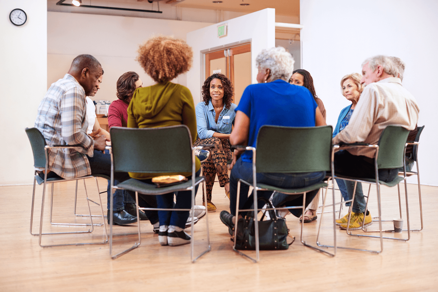 People in a support group setting